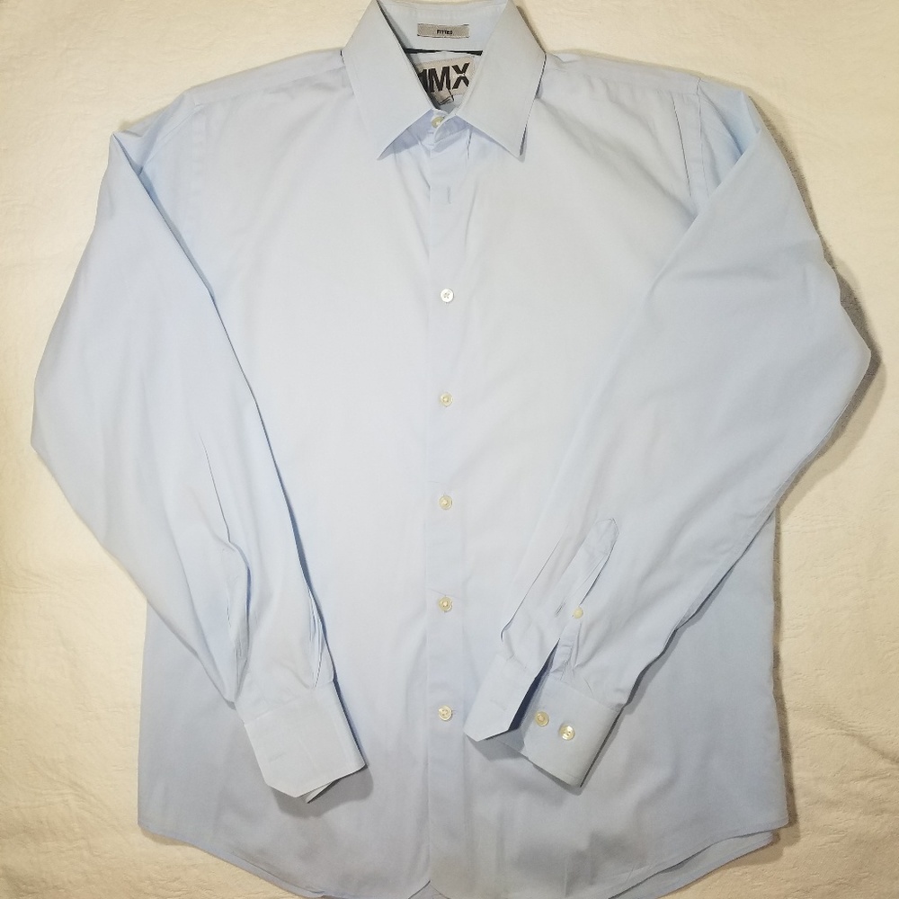 1MX Light Blue Button Up Men's Shirt